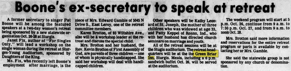 American Inn  (Green Briar Inn) - Sept 1979 Retreat (newer photo)